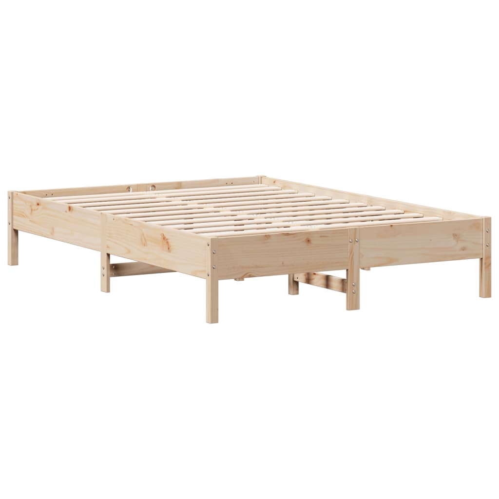 Bedframe zonder matras massief grenenhout 135x190 cm
