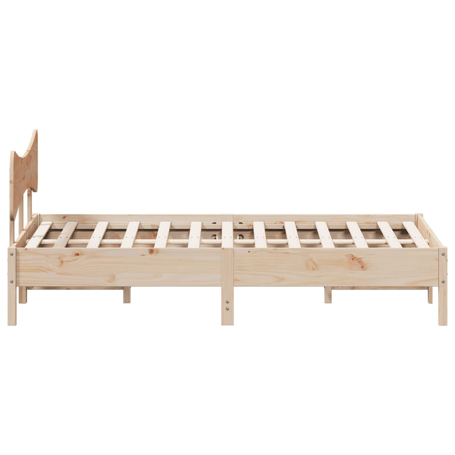 Bedframe zonder matras massief grenenhout 135x190 cm