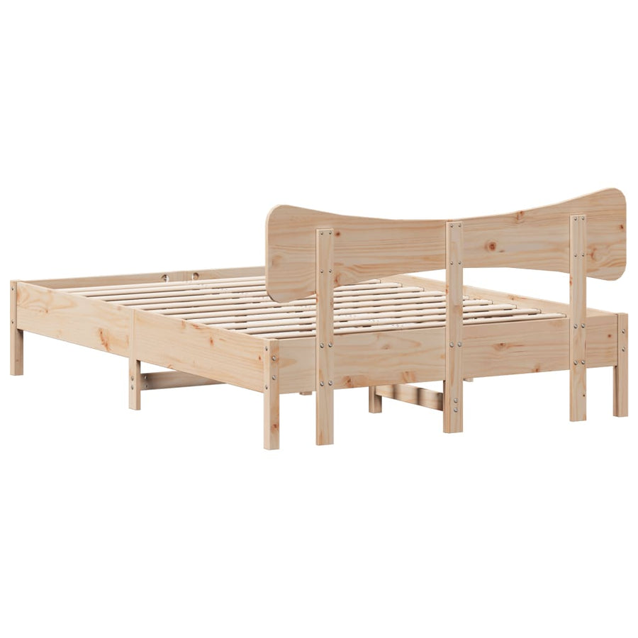 Bedframe zonder matras massief grenenhout 135x190 cm