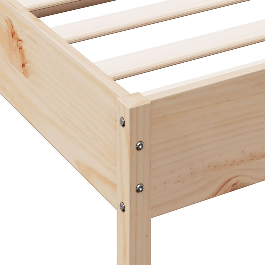 Bedframe zonder matras massief grenenhout 135x190 cm