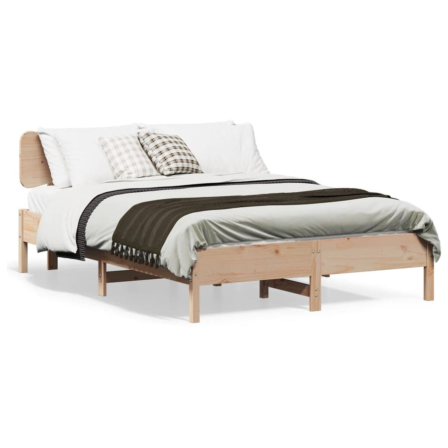 Bedframe zonder matras massief grenenhout 135x190 cm