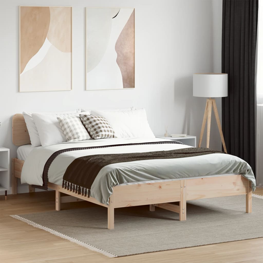 Bedframe zonder matras massief grenenhout 120x190 cm