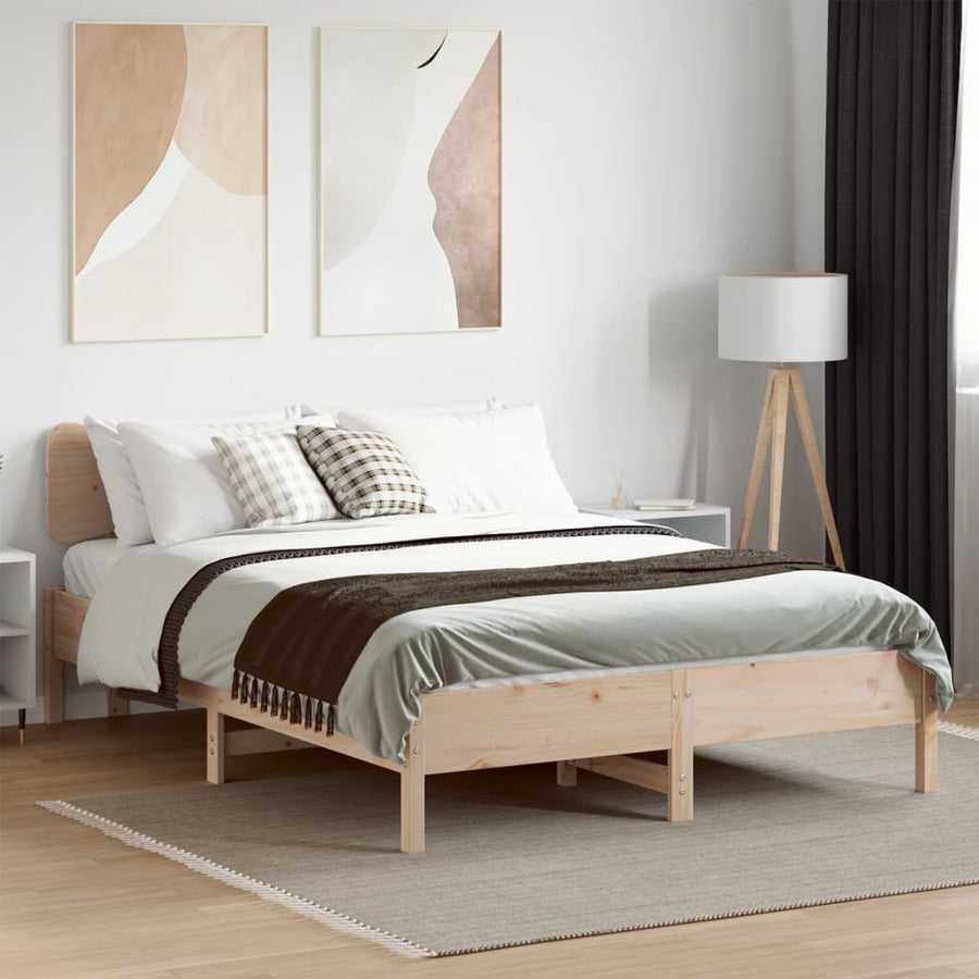 Bedframe zonder matras massief grenenhout 120x190 cm