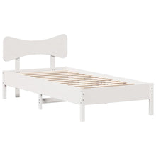 Bedframe zonder matras massief grenenhout wit 90x190 cm