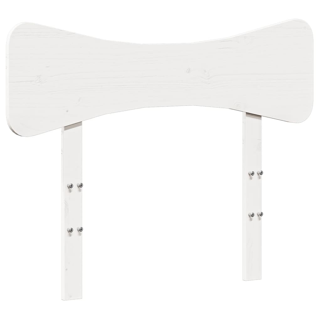 Bedframe zonder matras massief grenenhout wit 90x190 cm