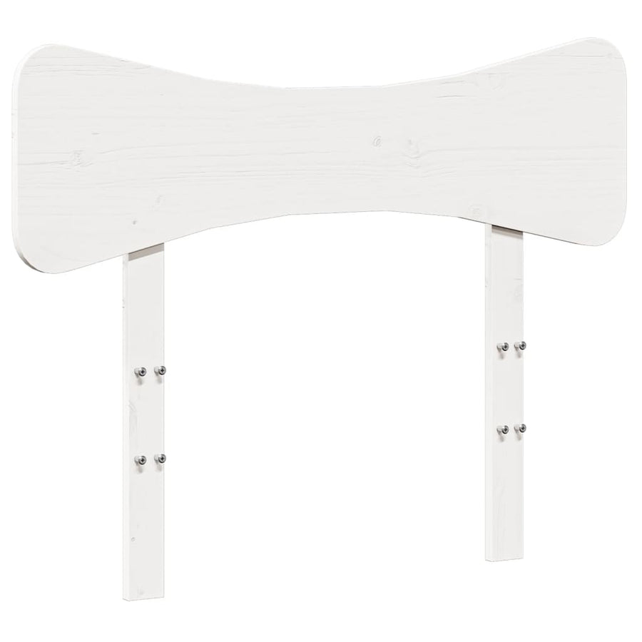 Bedframe zonder matras massief grenenhout wit 90x190 cm