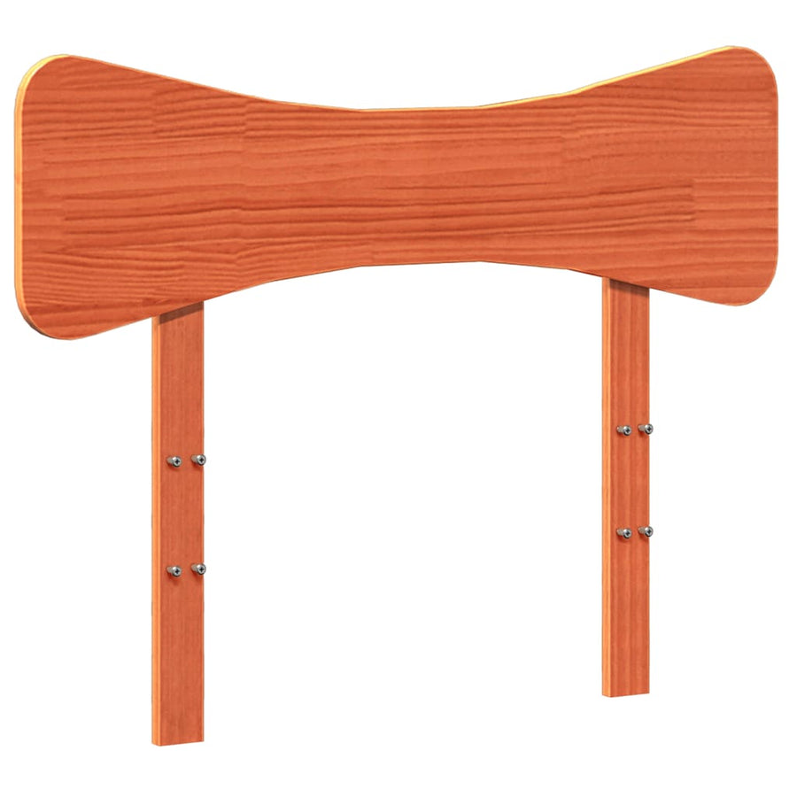 Bedframe zonder matras massief grenenhout wasbruin 90x190 cm