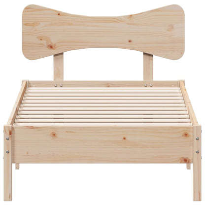 Bedframe zonder matras massief grenenhout 75x190 cm