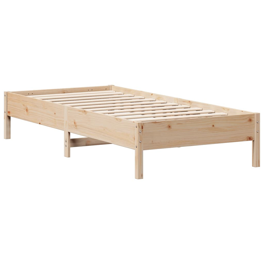 Bedframe zonder matras massief grenenhout 75x190 cm