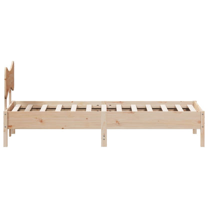 Bedframe zonder matras massief grenenhout 75x190 cm