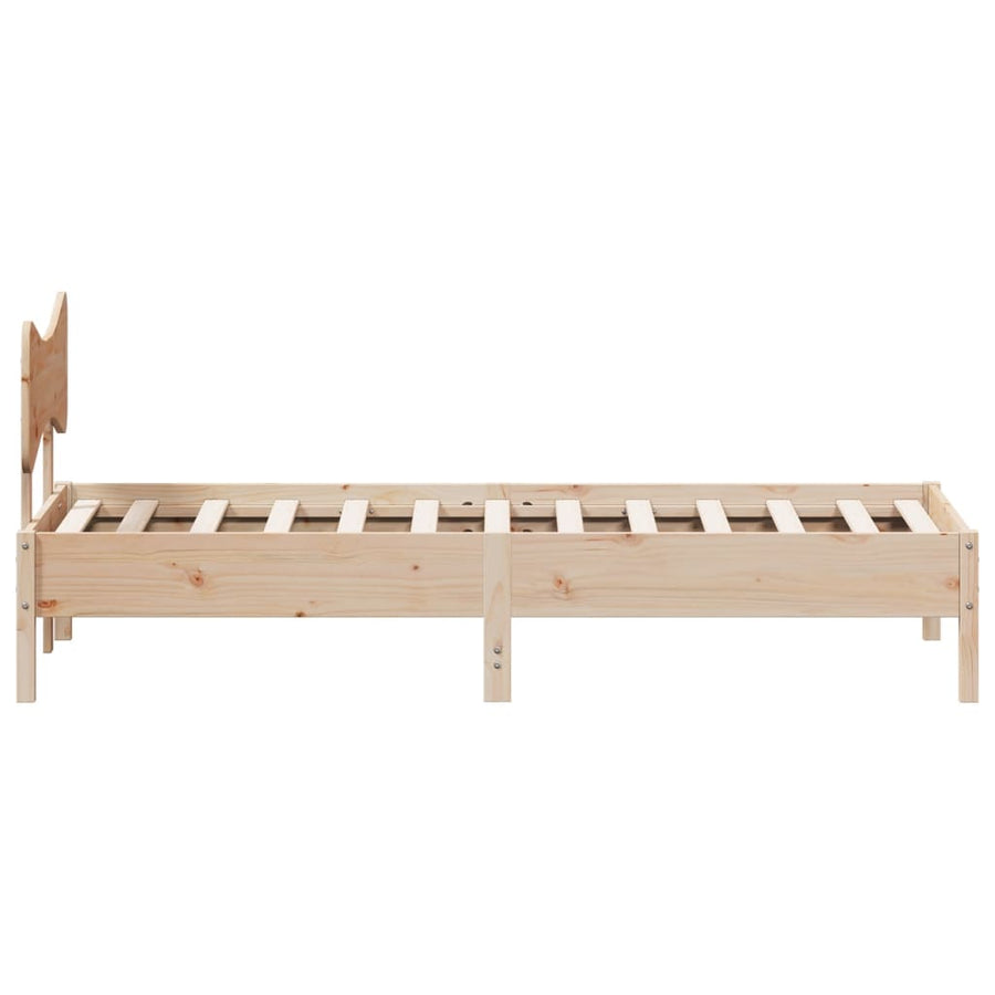 Bedframe zonder matras massief grenenhout 75x190 cm