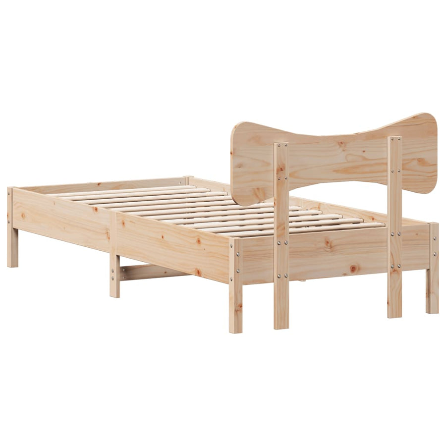 Bedframe zonder matras massief grenenhout 75x190 cm
