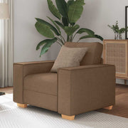 Fauteuil stof bruin 100x78x84 cm