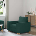 Fauteuil donkergroen 100x78x84 cm stof