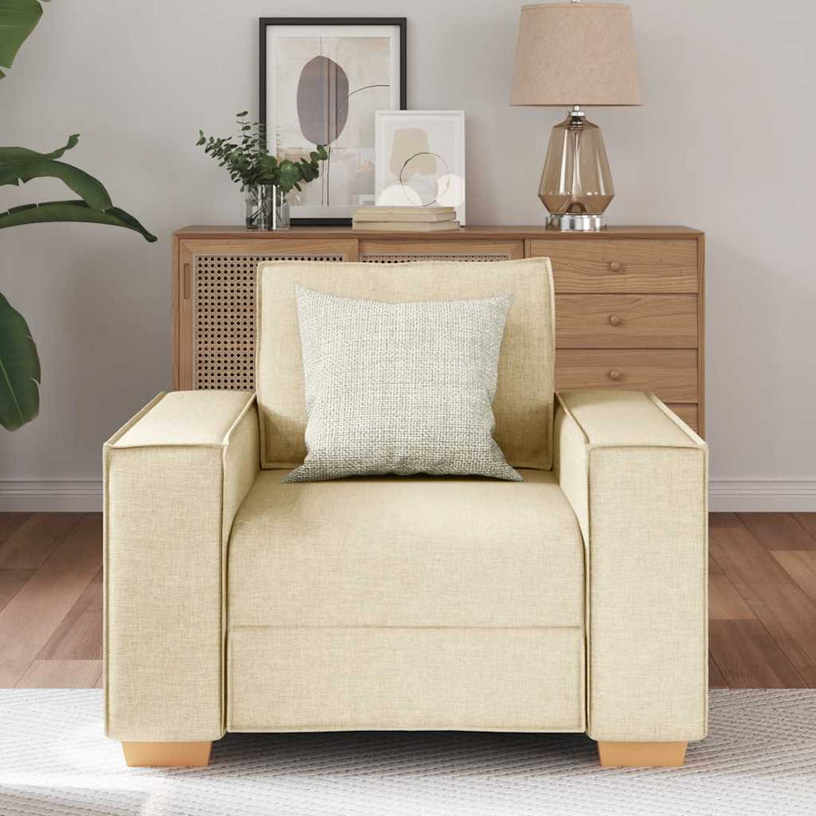 Sofa Stoel Crème 60 cm Stof