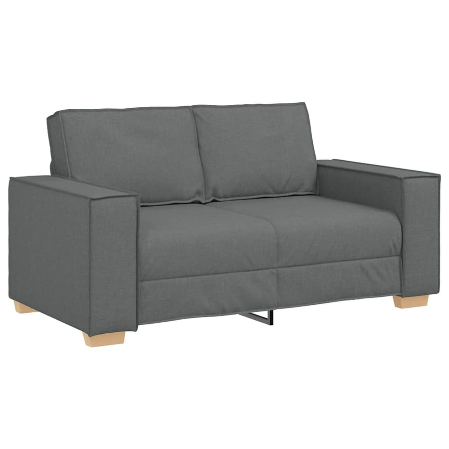 2-zitsbank Donkergrijs 120 cm Stof