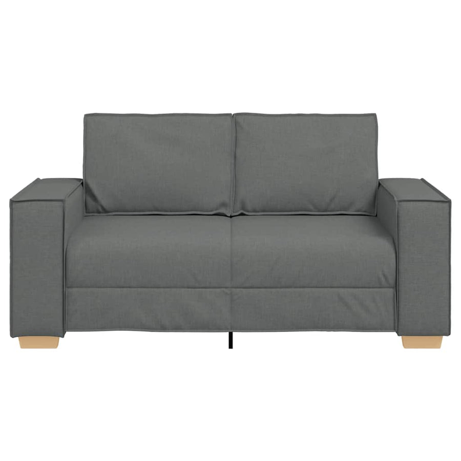 2-zitsbank Donkergrijs 120 cm Stof