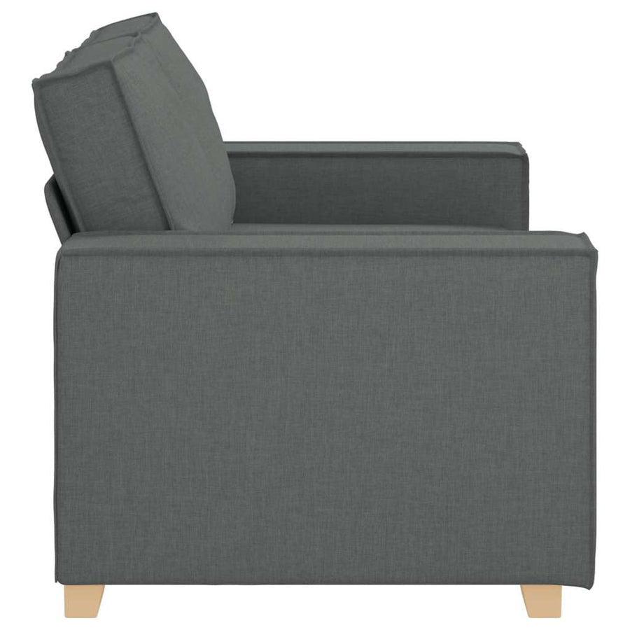 2-zitsbank Donkergrijs 120 cm Stof