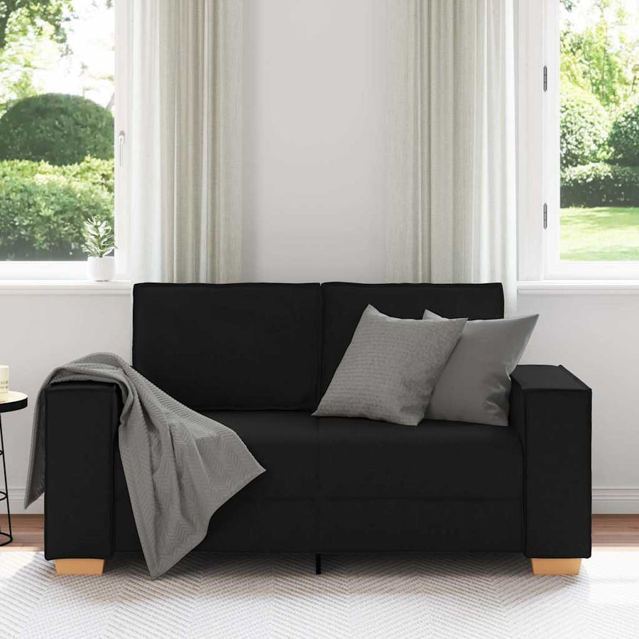 2-zitsbank Zwart 120 cm Stof
