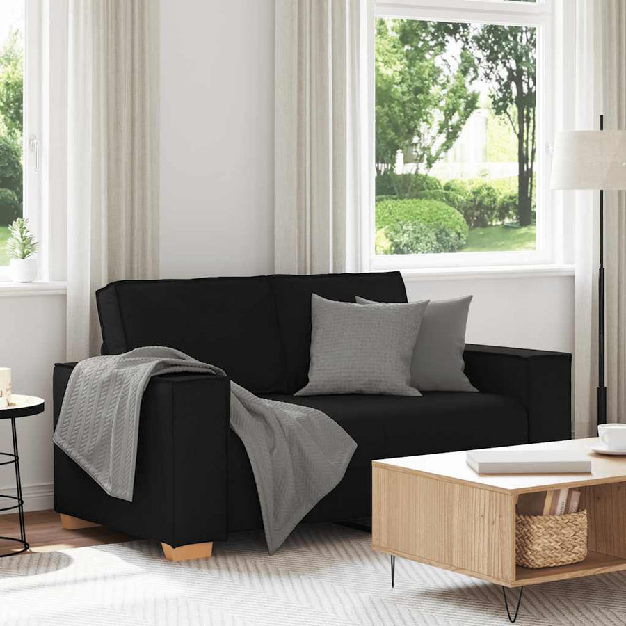 2-zitsbank Zwart 120 cm Stof
