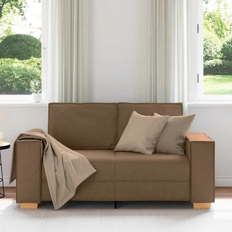 2-zitsbank Bruin 120 cm Stof