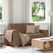 2-zitsbank 120 cm bruin stof