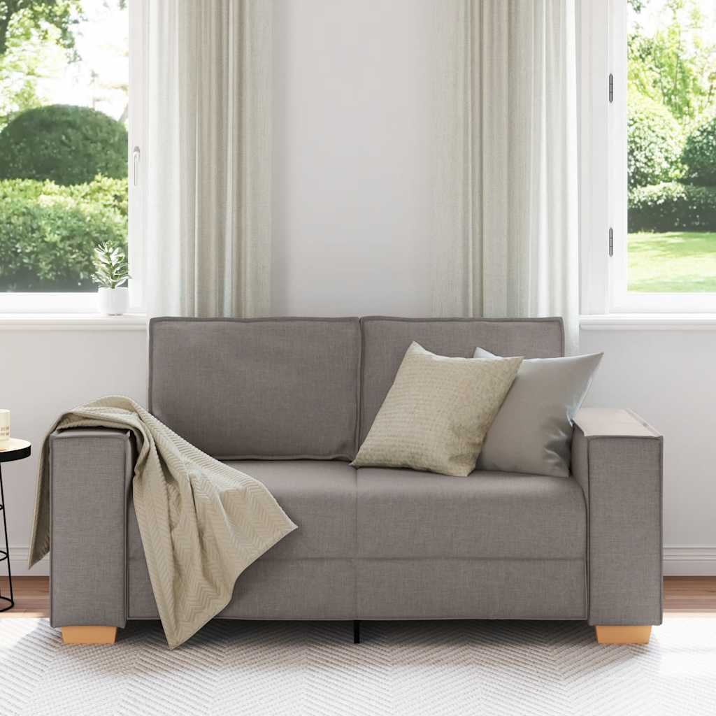2-zitsbank Taupe 120 cm Stof