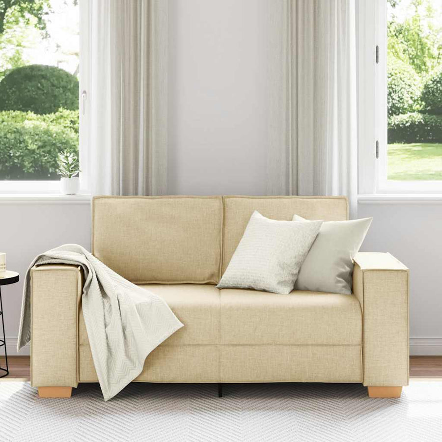 2-zitsbank Crème 120 cm Stof