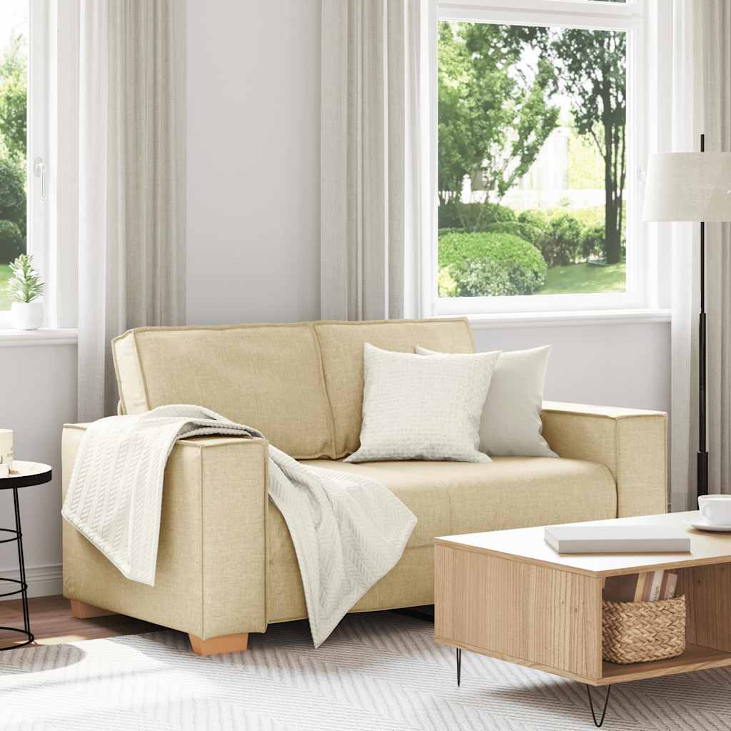 2-zitsbank Crème 120 cm Stof