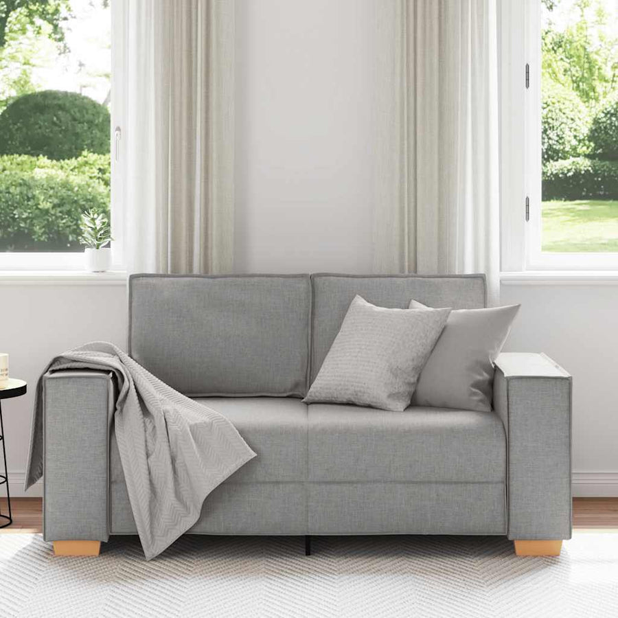 2-zitsbank Wolk Grijs 160x78x84 cm Stof
