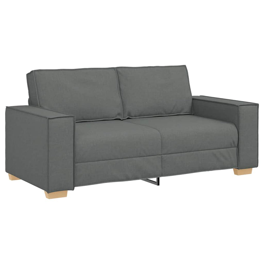 2-zitsbank Donkergrijs 140 cm Stof