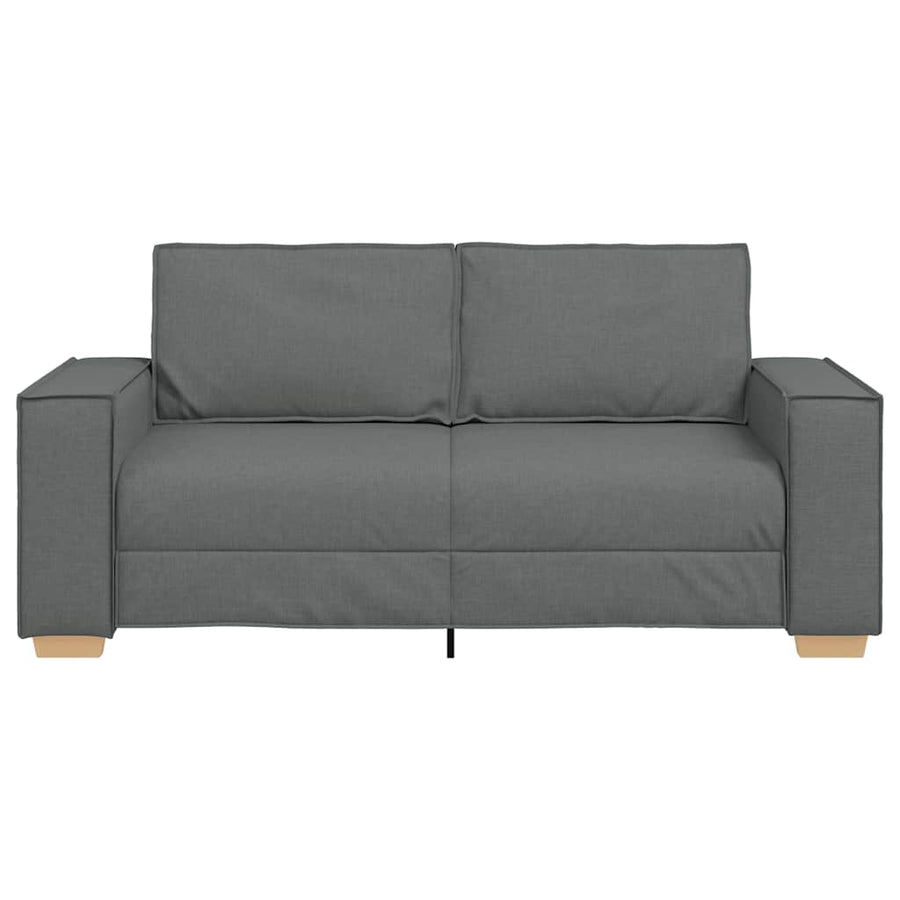 2-zitsbank Donkergrijs 140 cm Stof