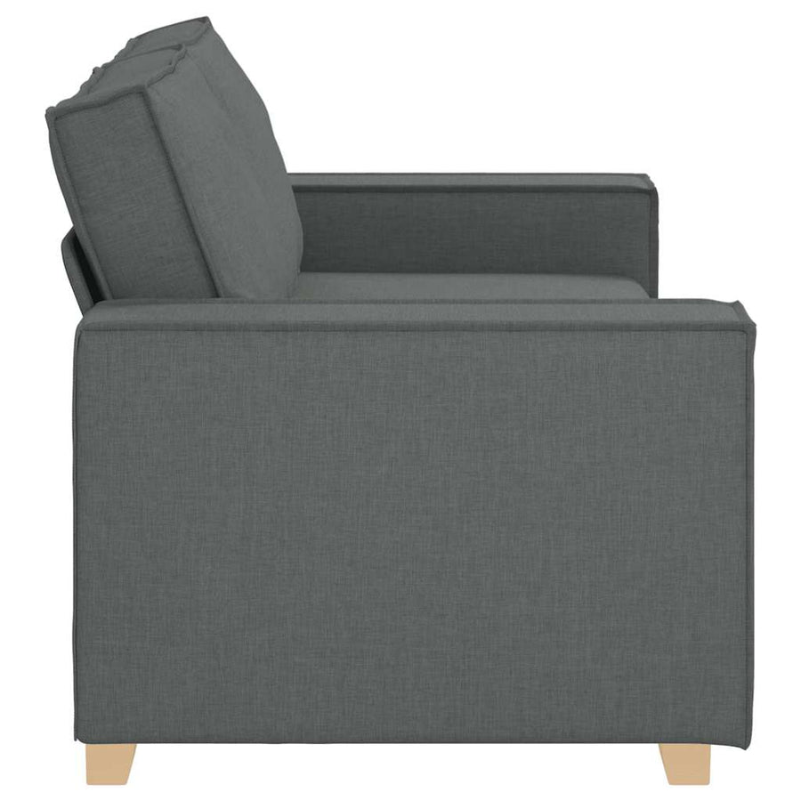 2-zitsbank Donkergrijs 140 cm Stof