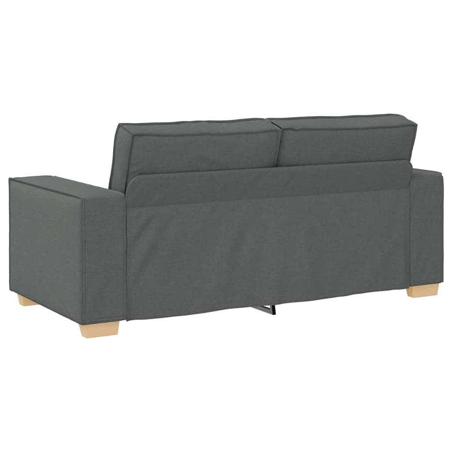 2-zitsbank Donkergrijs 140 cm Stof