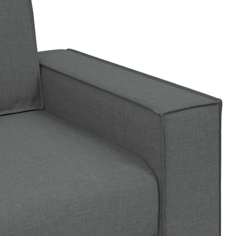 2-zitsbank Donkergrijs 140 cm Stof