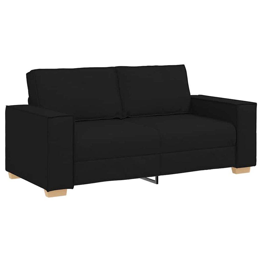 2-zitsbank Zwart 140 cm Stof