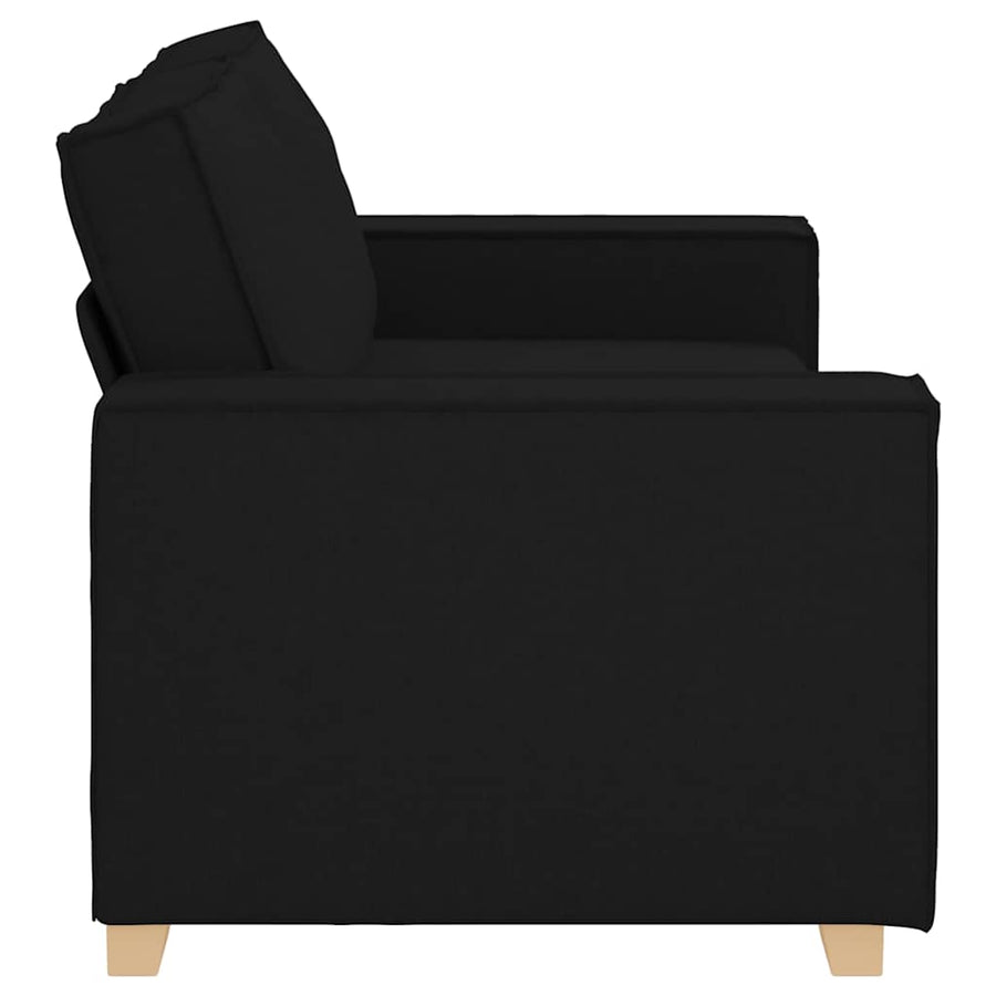 2-zitsbank Zwart 140 cm Stof