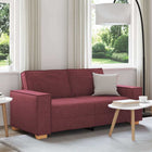 2-zitsbank 140x78x84 cm wijnrood stof