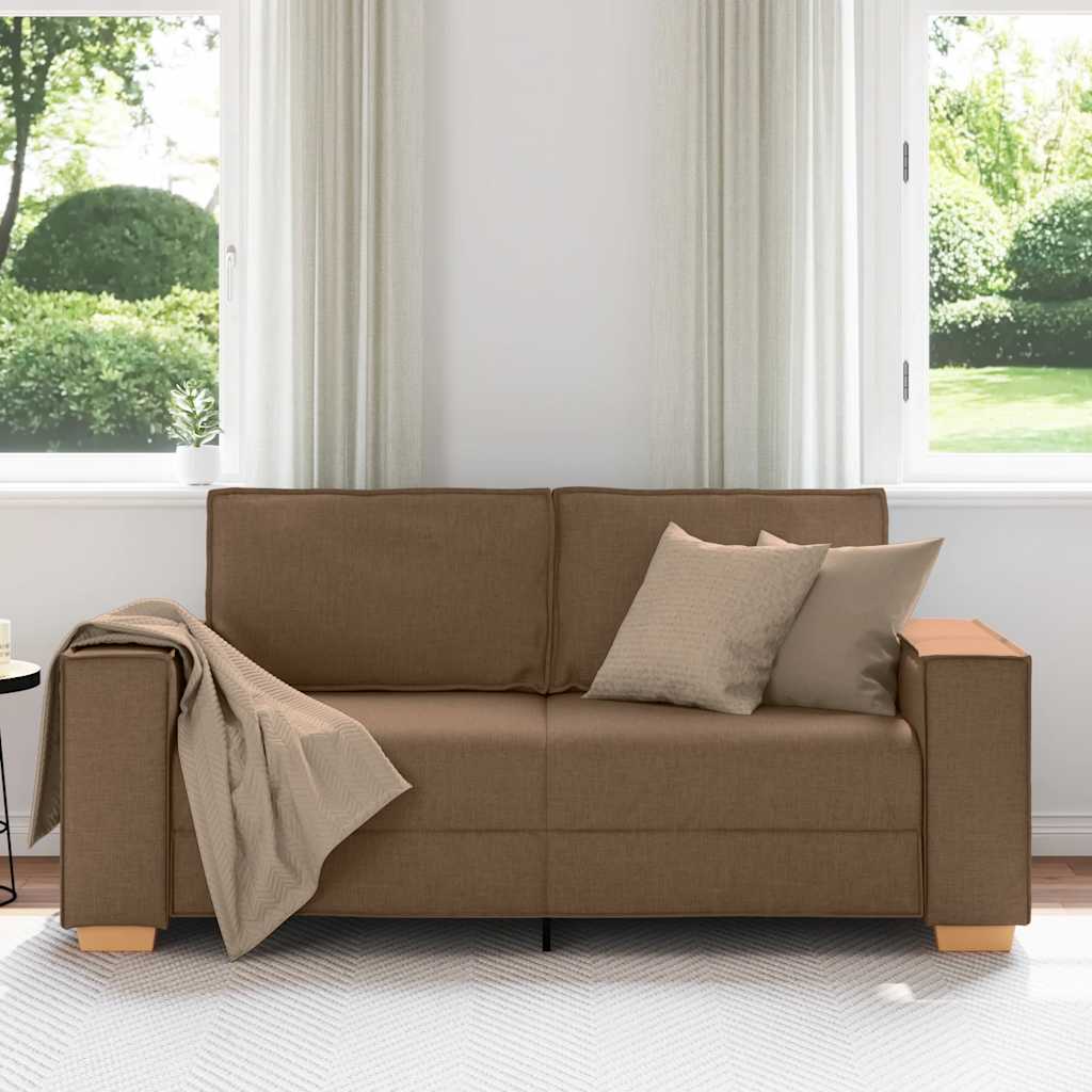 2-zitsbank Bruin 140 cm Stof