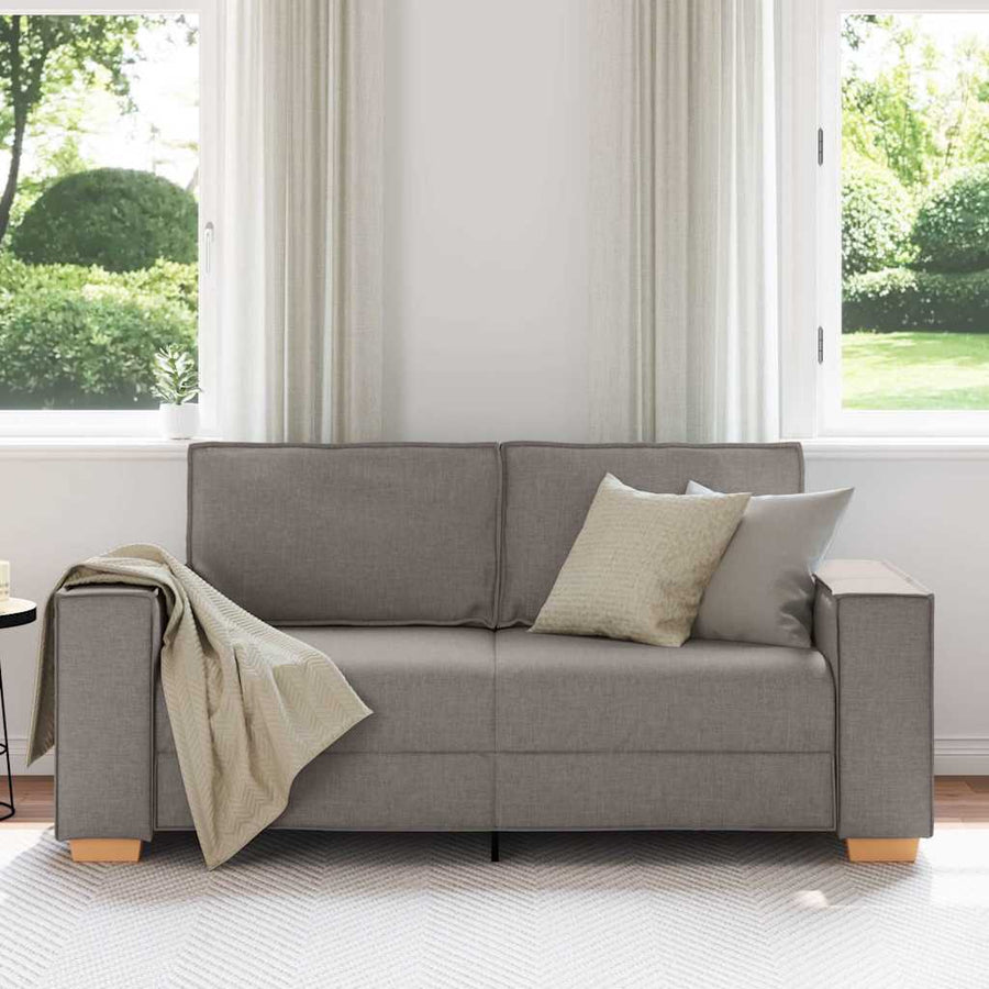 2-zitsbank Taupe 140 cm Stof