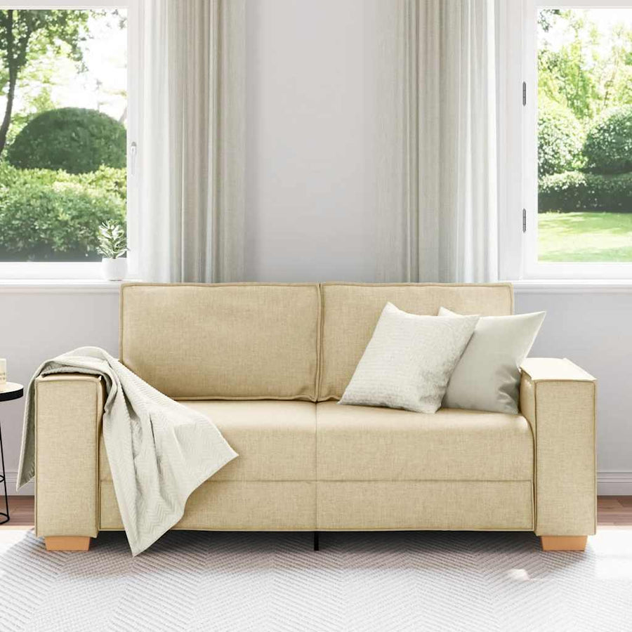 2-zitsbank Crème 140 cm Stof