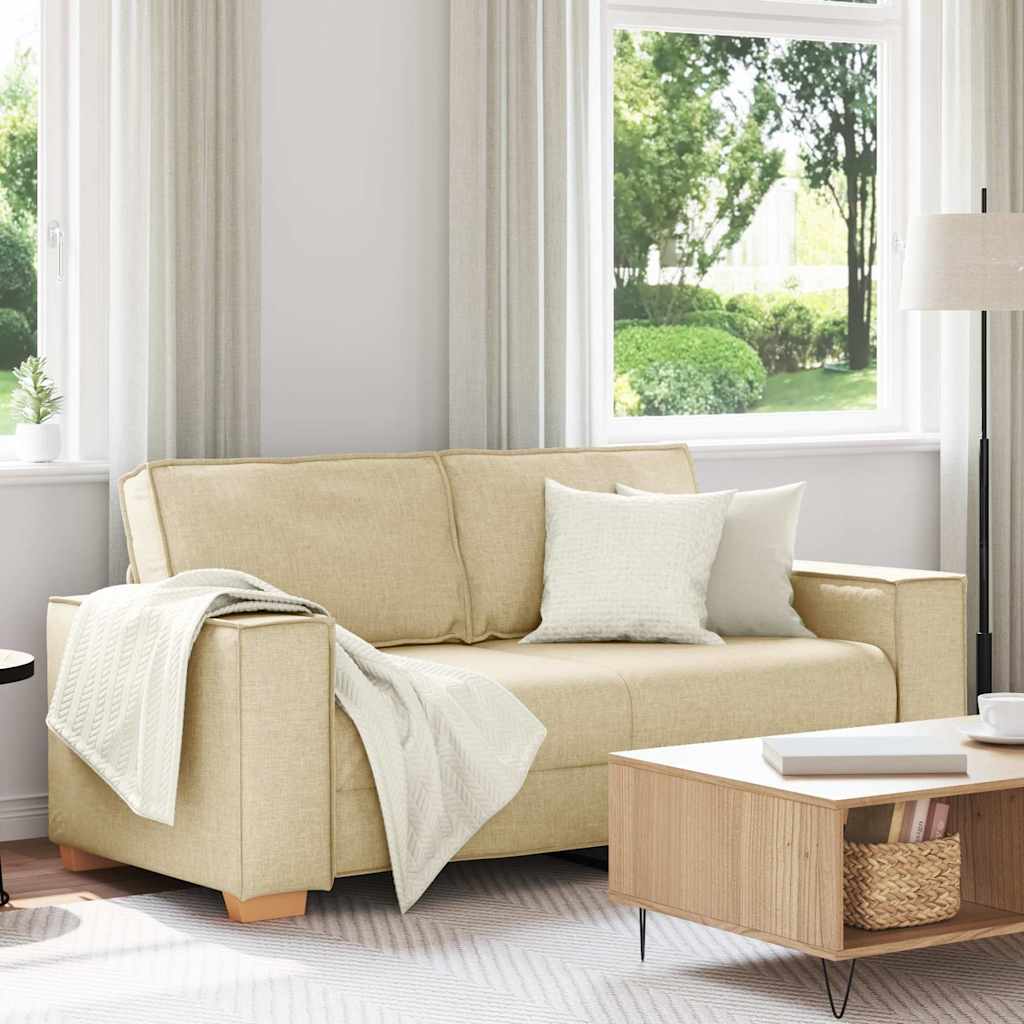 2-zitsbank Crème 140 cm Stof