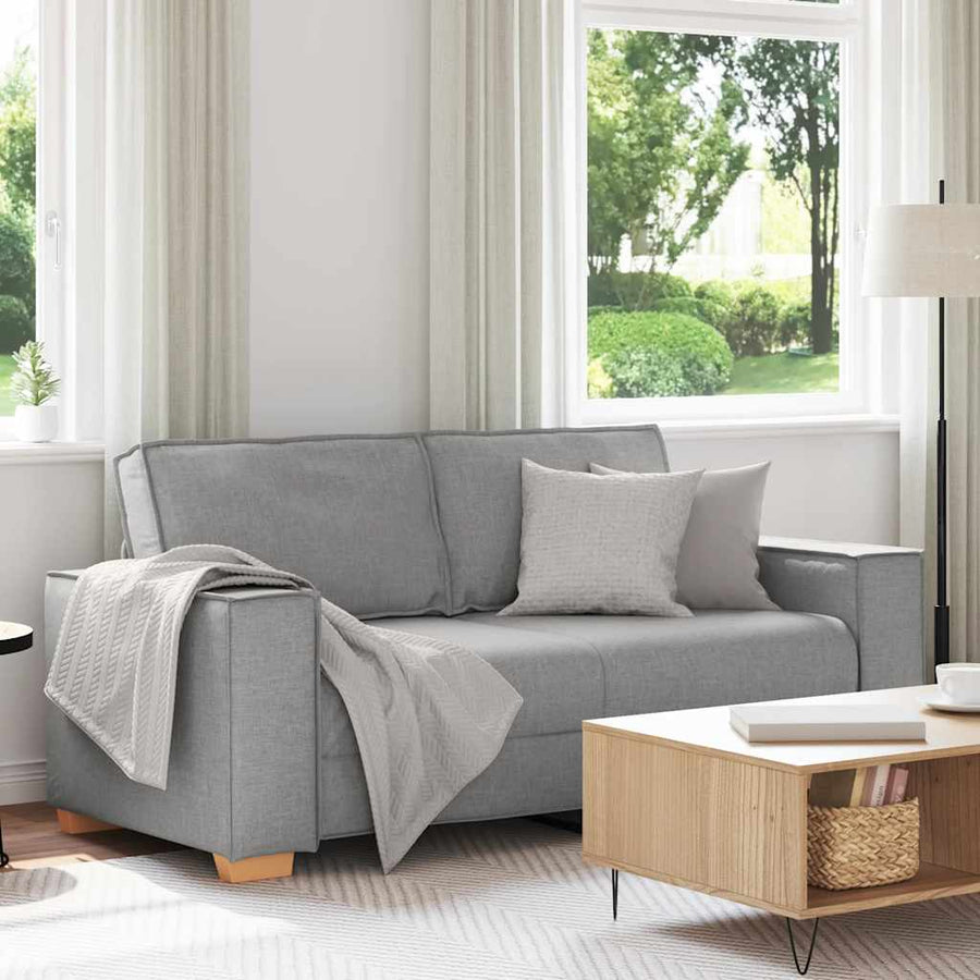 2-zitsbank Wolk Grijs 140 cm Stof