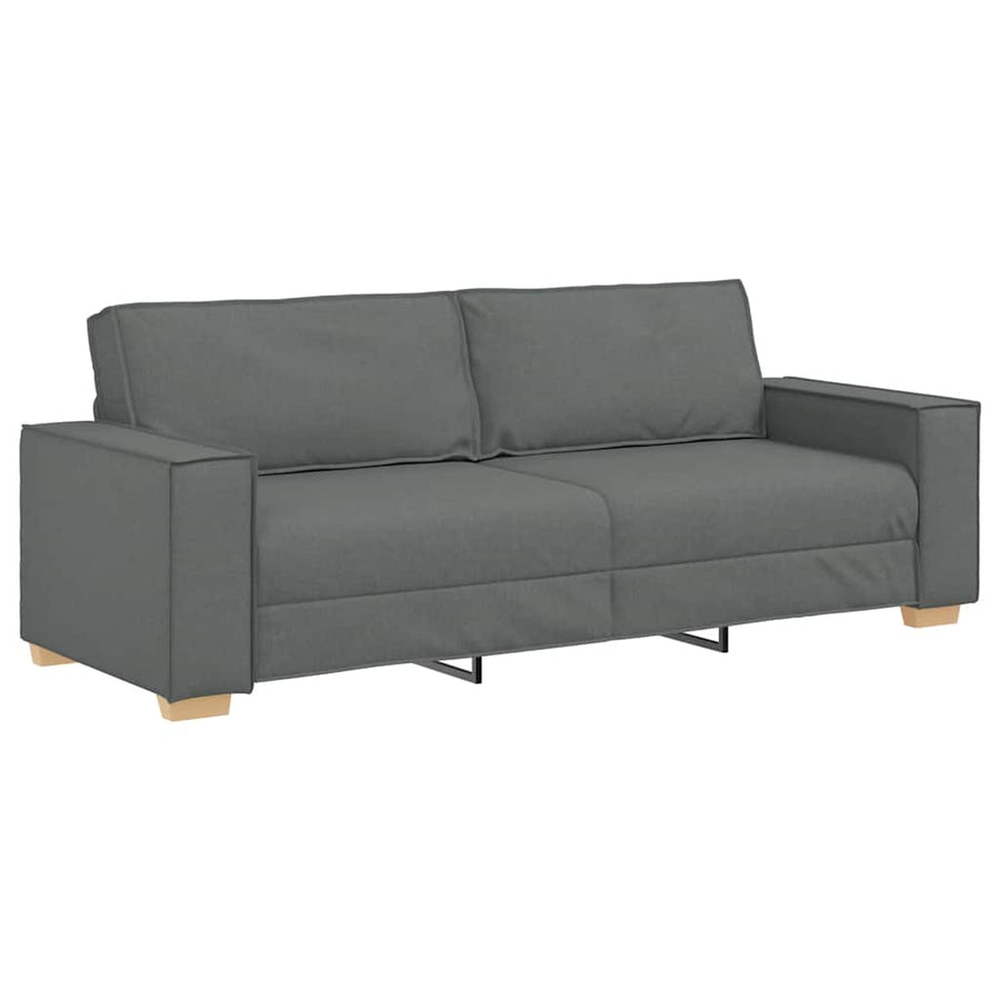 3-zitsbank Donkergrijs 180 cm Stof