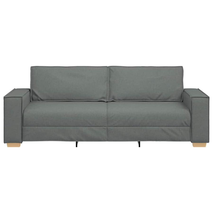 3-zitsbank Donkergrijs 180 cm Stof