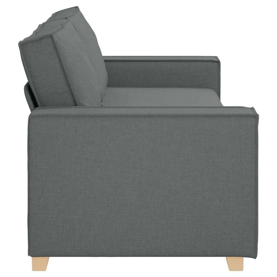 3-zitsbank Donkergrijs 180 cm Stof
