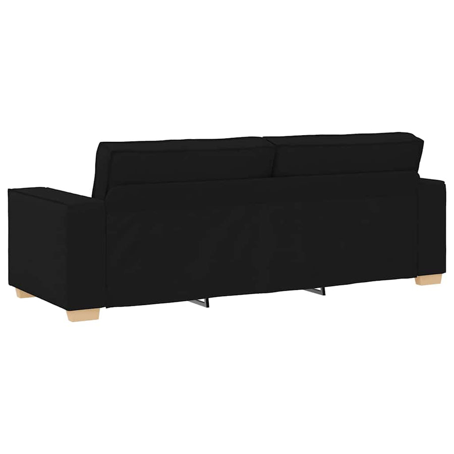 3-zitsbank Zwart 180 cm Stof