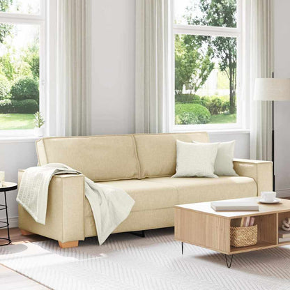 3-Zits Bank Crème 220 cm Stof