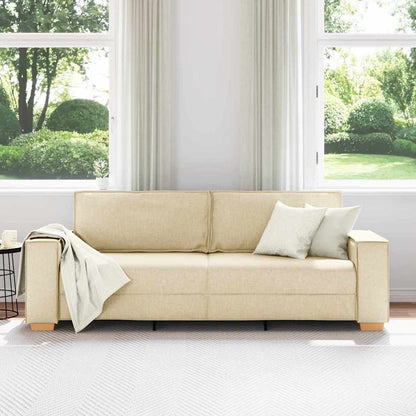 3-Zits Bank Crème 220 cm Stof
