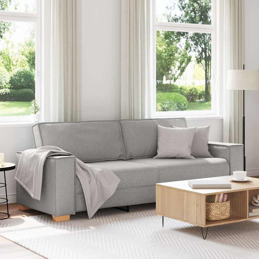 3-zitsbank Wolk Grijs 180 cm Stof